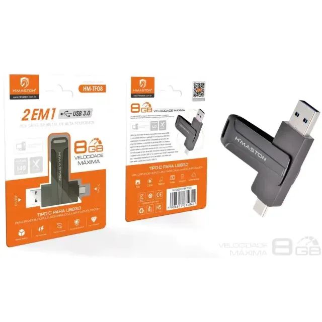 ´PENDRIVE 2 EM 1 TIPO C PARA USB3.0 128 GB