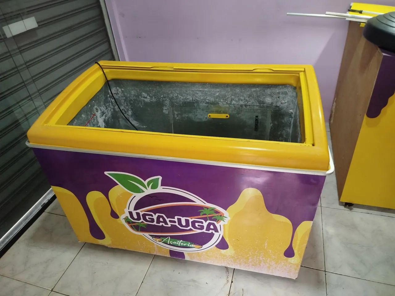 Freezer de tampa de vidro 