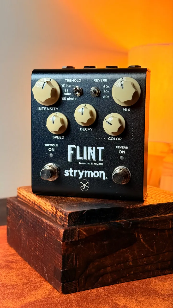 Pedal de efeito Reverb e Tremolo Strymon Flint (leia a descrição