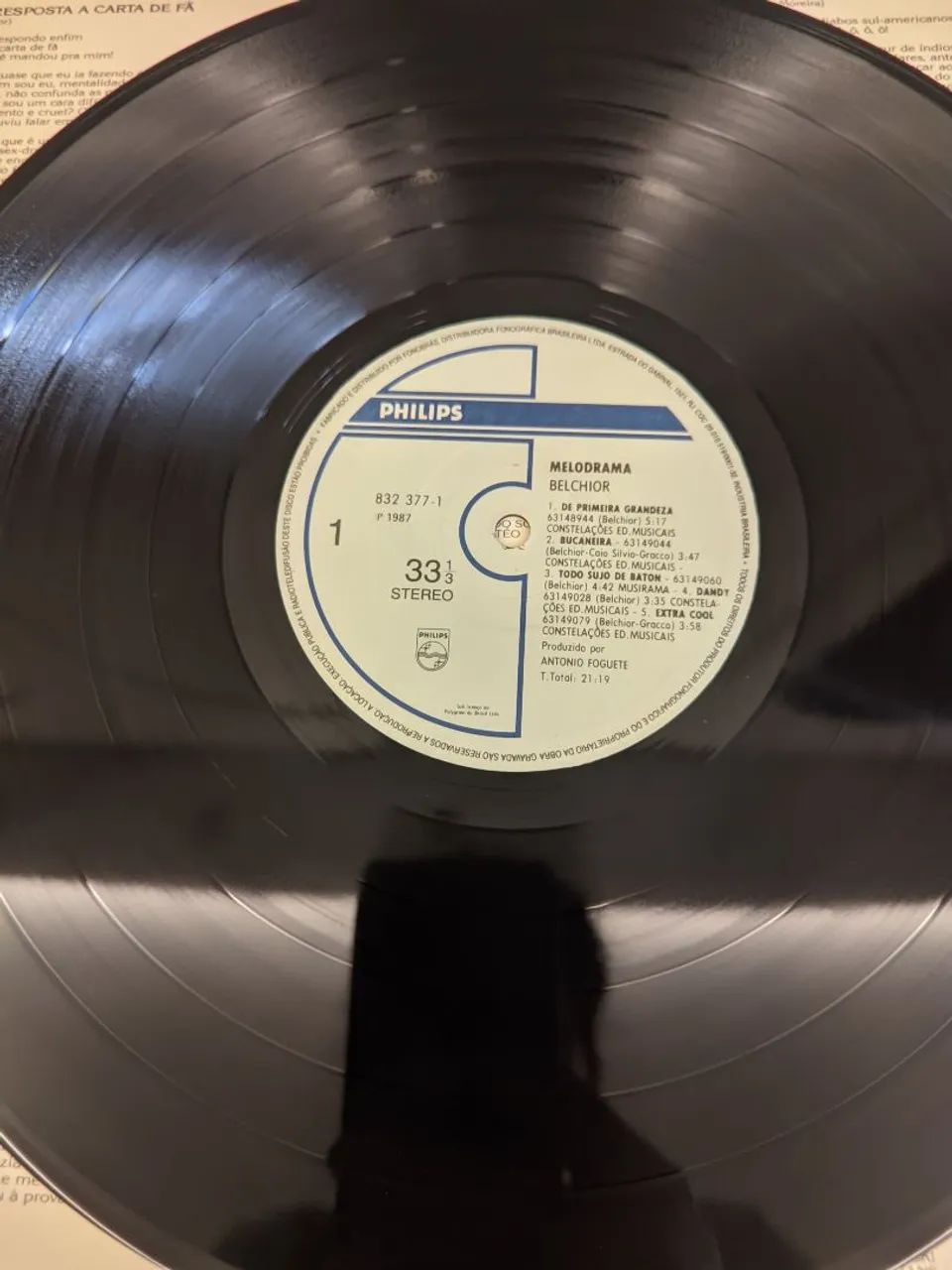 Lp Belchior - Melodrama | 1987 | Philips Brasil - Foto 4
