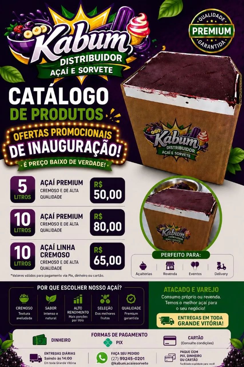 Açaí Premium Atacado e varejo 