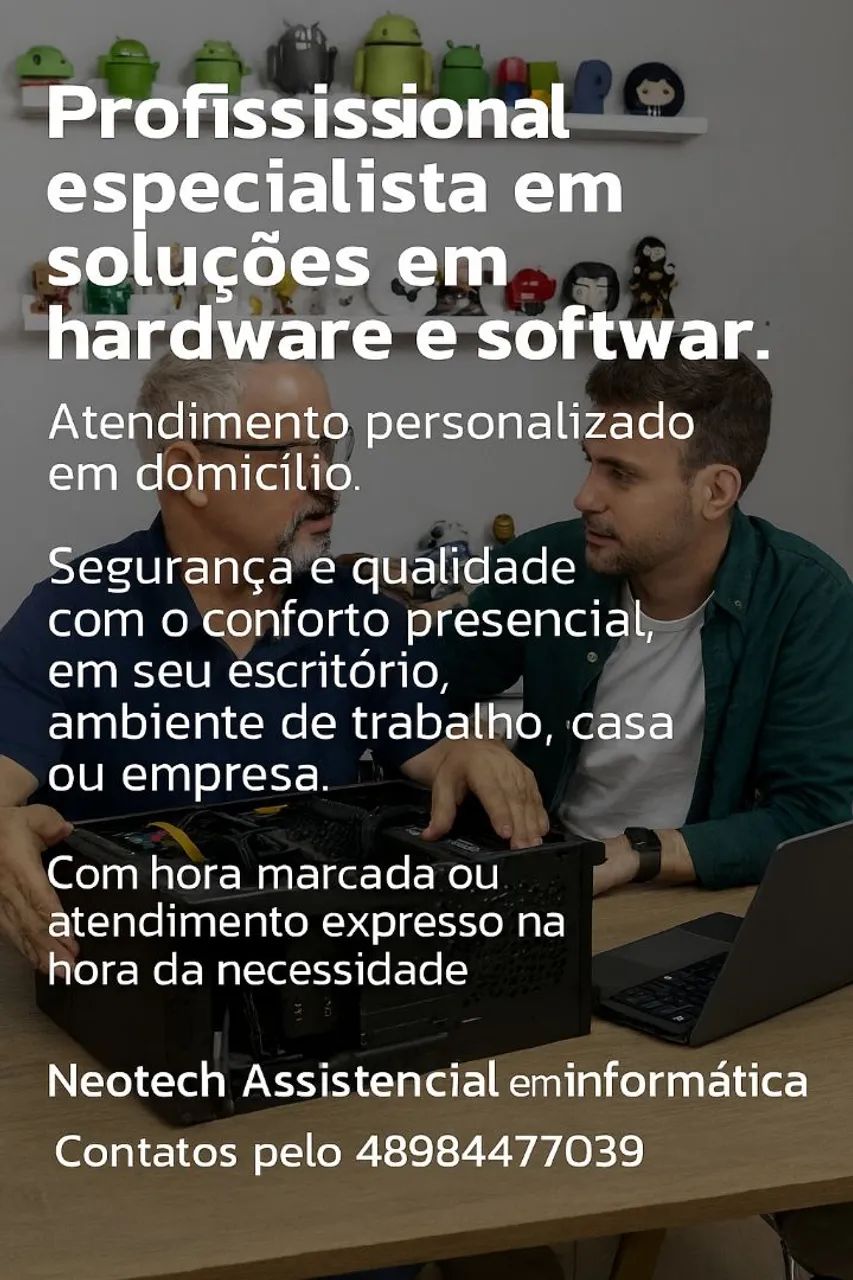 Informática e TI. Atendimento Presencial com Agendamento