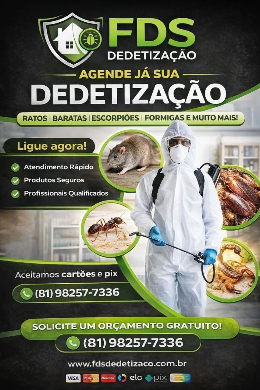 Dedetização e saúde ambiental