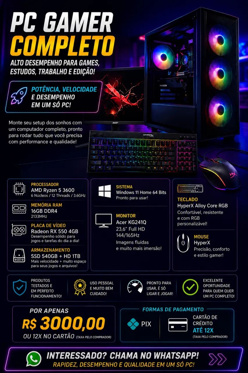 ? PC GAMER COMPLETO À VENDA! ? - Foto 2
