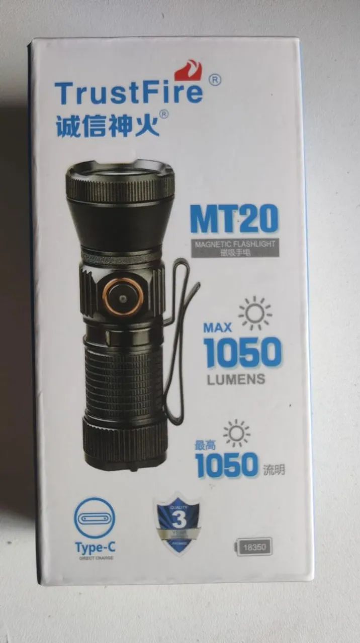 Lanterna Trustfire MT20 recarregável USB  - Foto 2