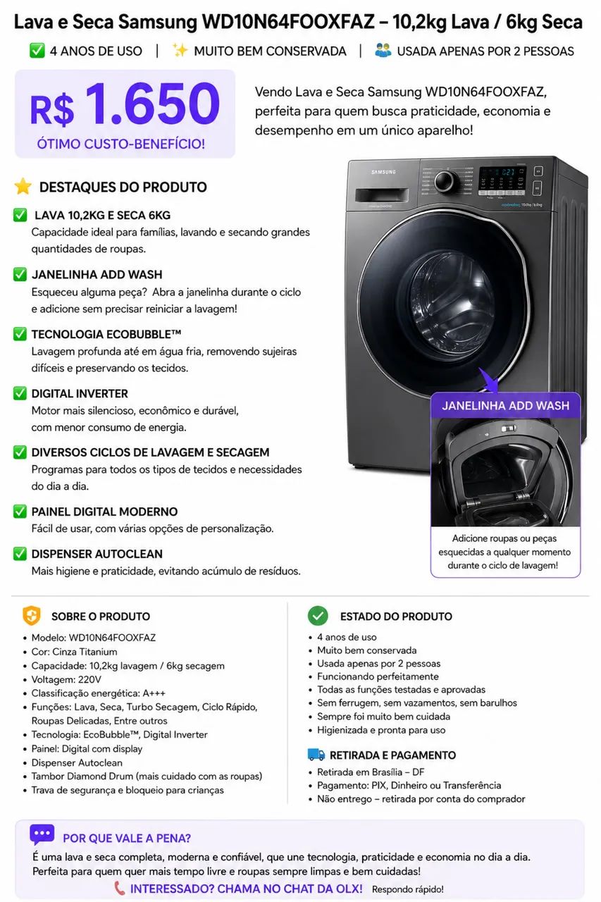 Lava e seca - Foto 2