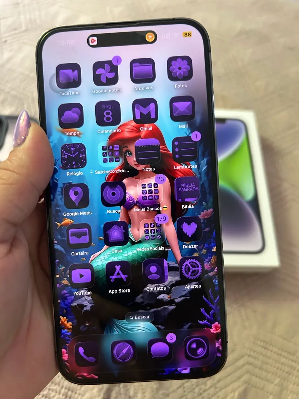 Vendo iPhone 14 ProMax roxo profundo 128gb - Foto 2