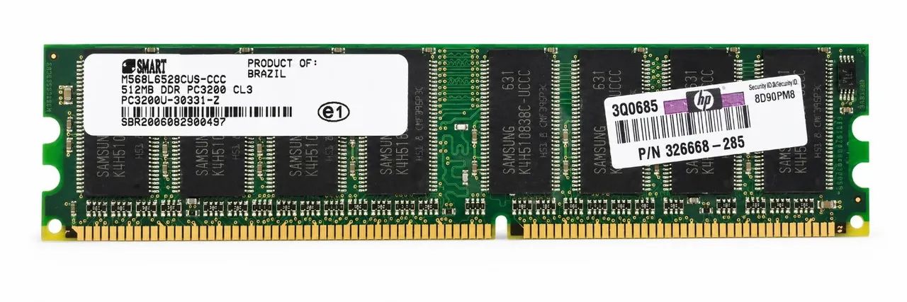 Memória RAM Smart 512MB DDR 400MHz PC3200 M568L6528CUS-CCC