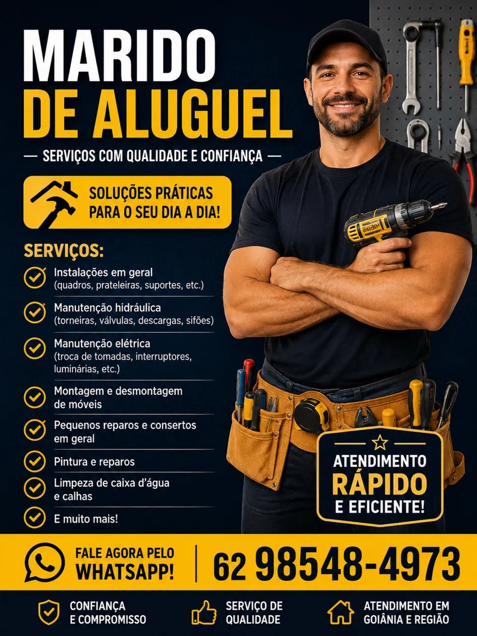 Instalador de tv, cortina, chuveiro e etc. Marido de aluguel 