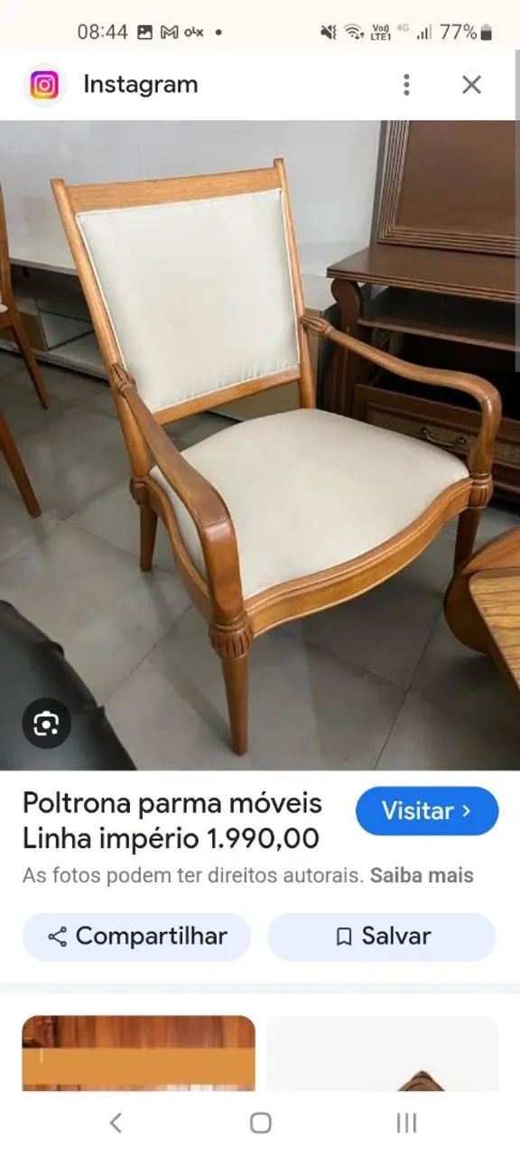 Poltrona luxo casa decor império parma c/entrega  - Foto 5