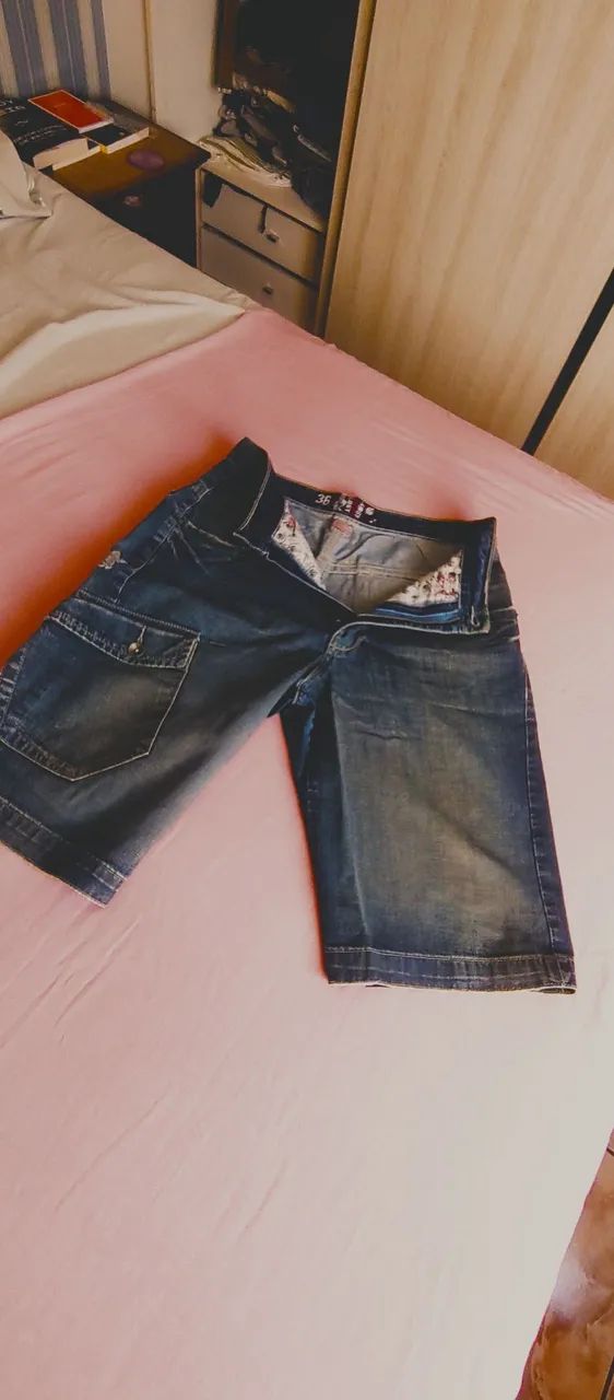 Bermuda Jeans, estonado Masculina Lost - Foto 2