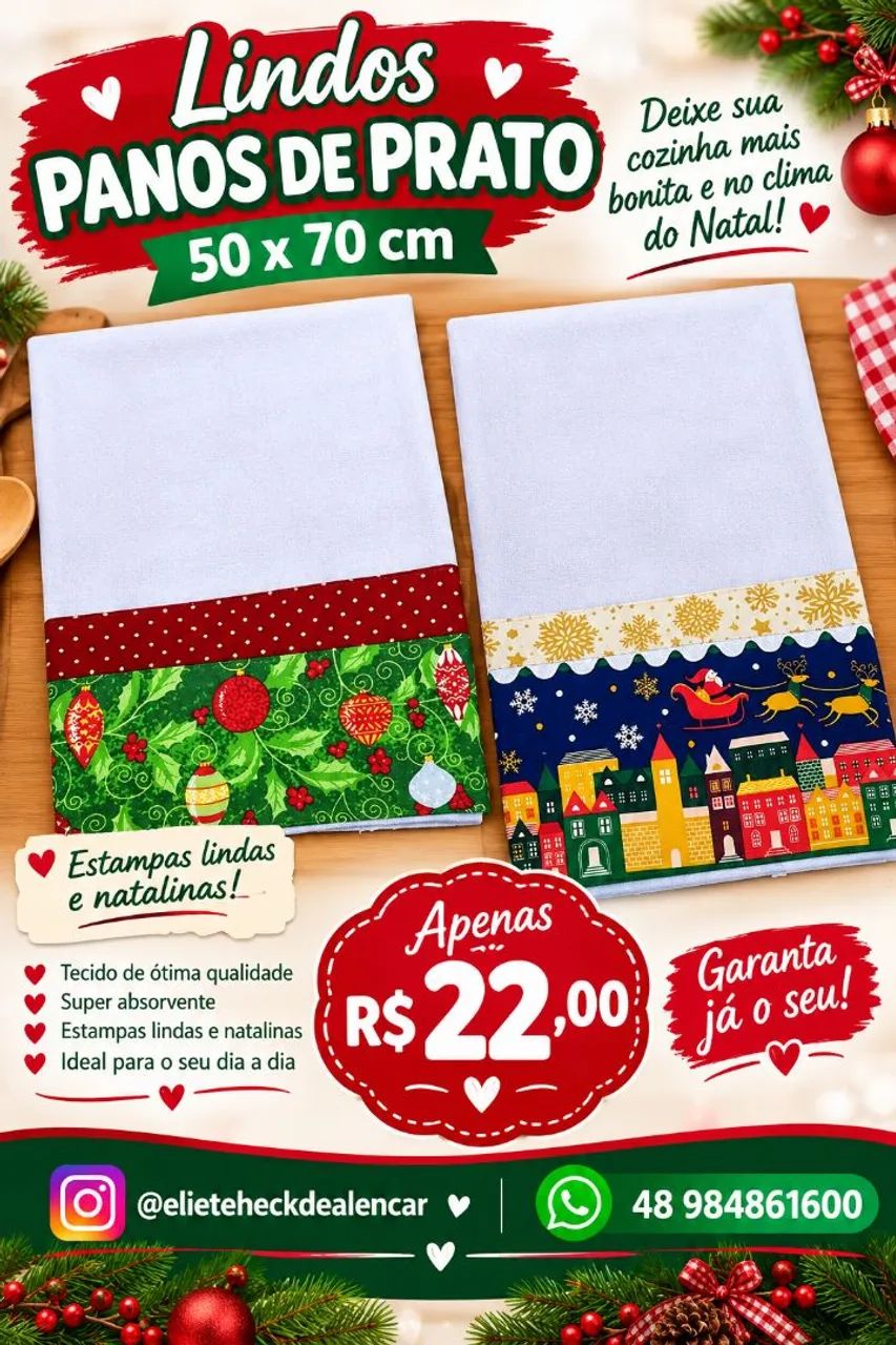 Panos barrados natal  - Foto 2