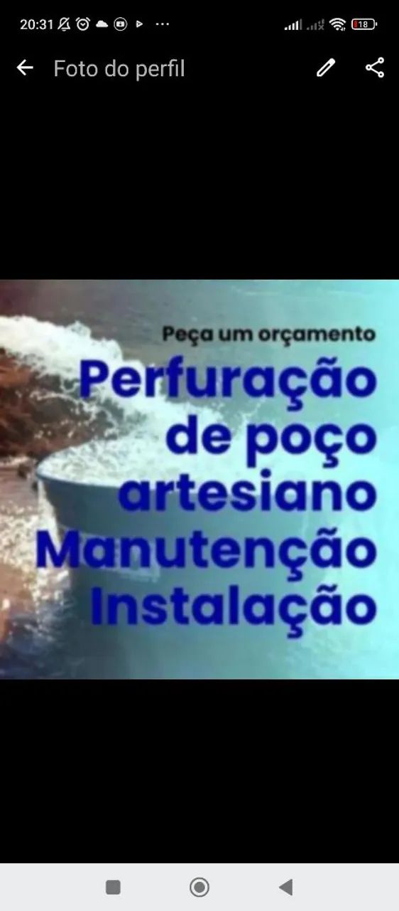 Perfuração de poço artesiano 