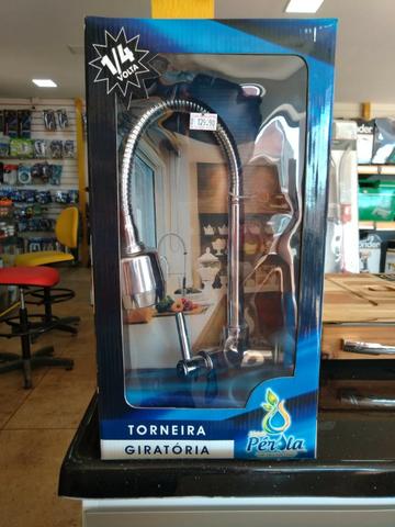 Torneira Gourmet 1/4 de volta Para Pia Cozinha Parede ou Bancada Pérola - Foto 4