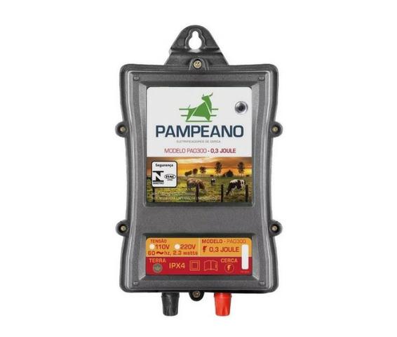 Eletrificador Rural Pampeano Pa300 12V 45KM(Solar ou Bateria)