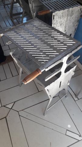 Churrasqueira grande aberta