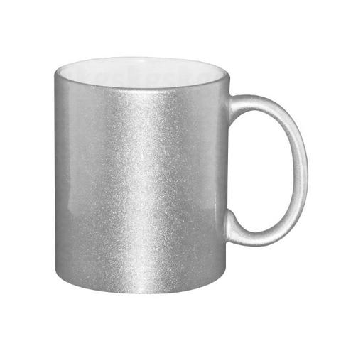 Caneca cerâmica Perolada Prata 325ml