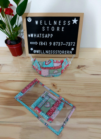 Kit Máscara com capa protetora para celular com porta-cartão personalizada - Foto 5