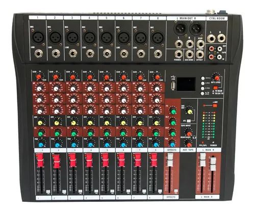 Mesa De Som 8 canais Bluetooth USB Mixer Mp3 Digital Lelong LE-711 - Foto 2