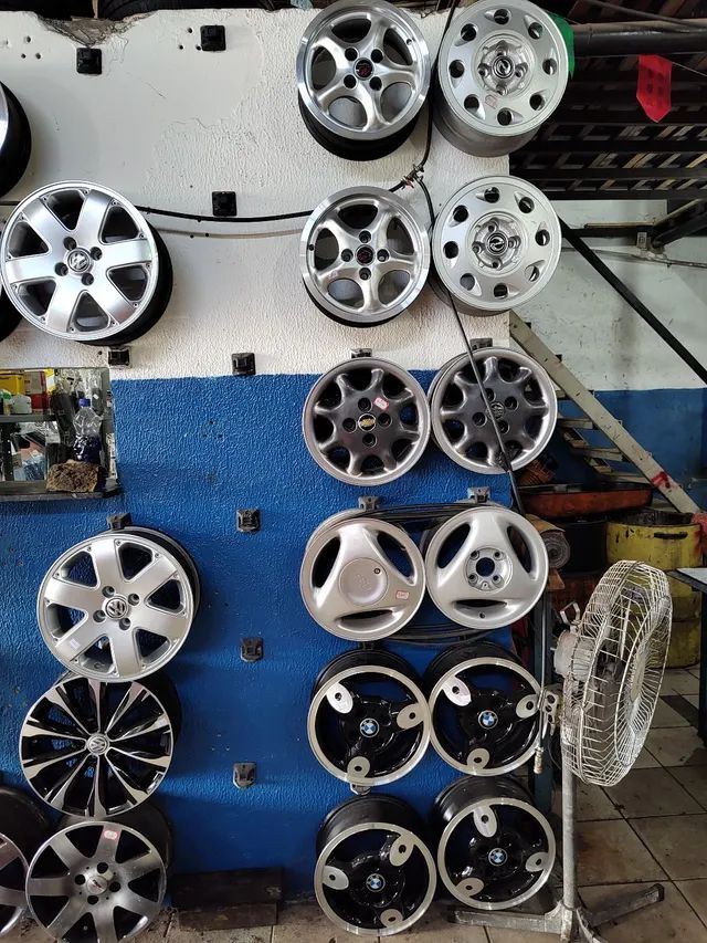 Rodas e pneus novas usadas e semi novas aro 13 14 15 16 17 18 20 até em 10 x sem juros  - Foto 9