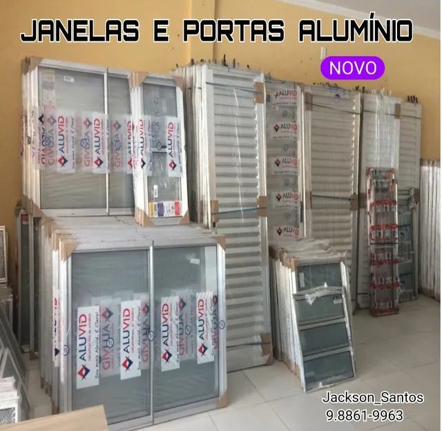 Porta Alumínio Postigo Basculante Veneziana (Nova) - Foto 4