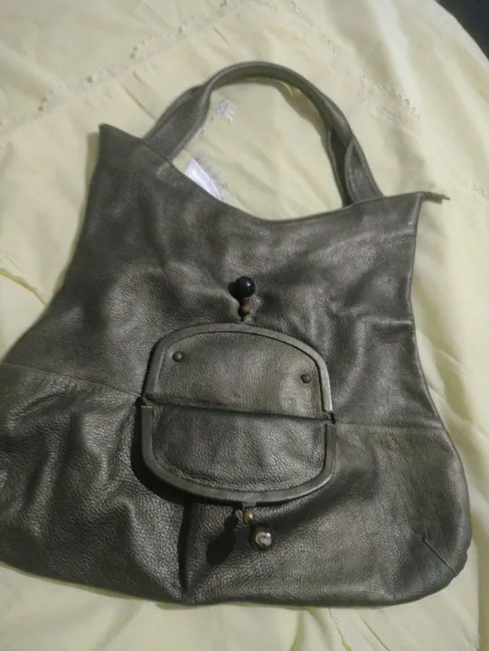 Bolsa de Ombro em Couro meio verdiada - Foto 2