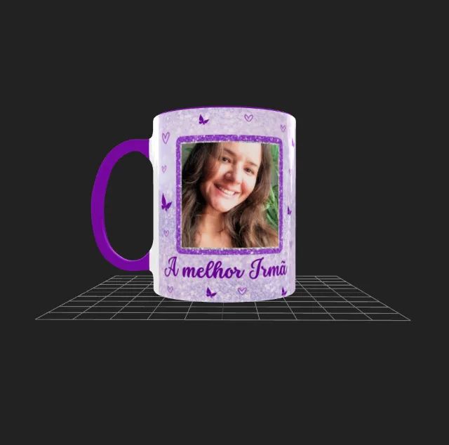 Caneca personalizada - Alça colorida