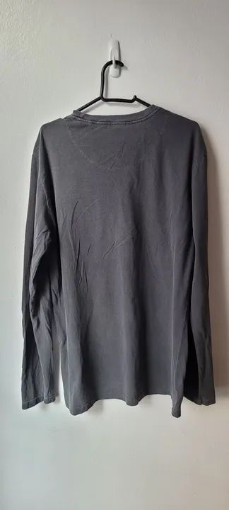 Camiseta manga longa, tecido estonado. - Foto 3