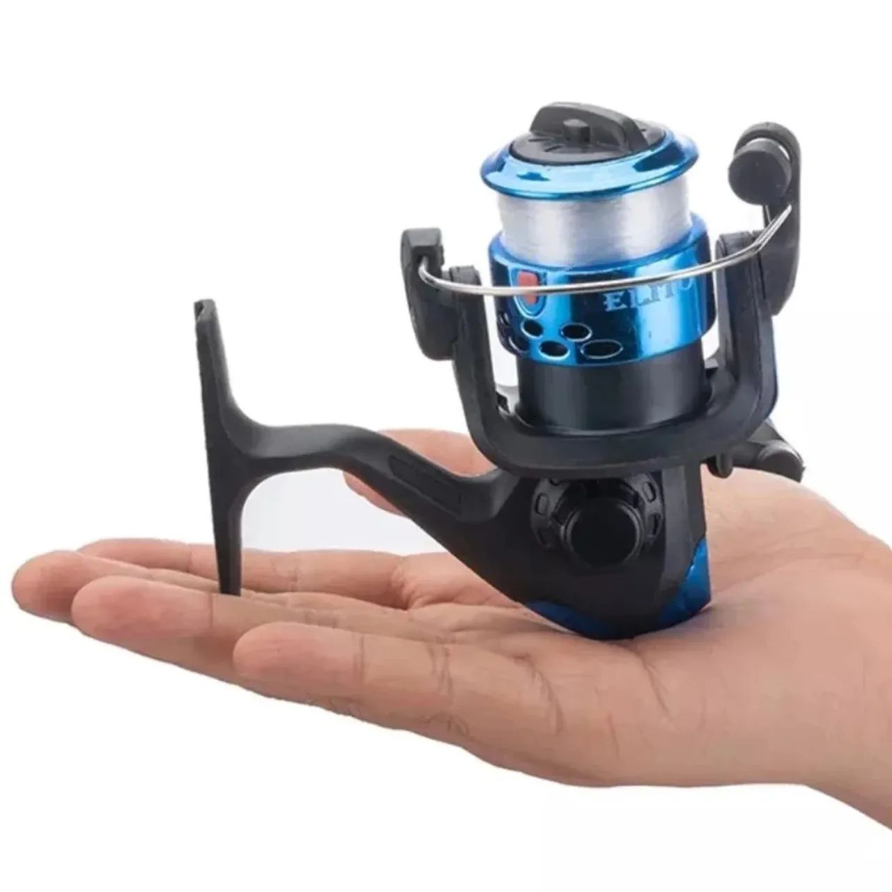 Molinete com linha nylon para vara de pesca  - Foto 3