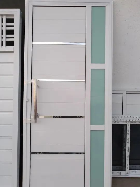 Porta de alumínio branco Linha 25 - Foto 6