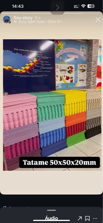 Tatame 50x50x20mm linha premium cores lindas