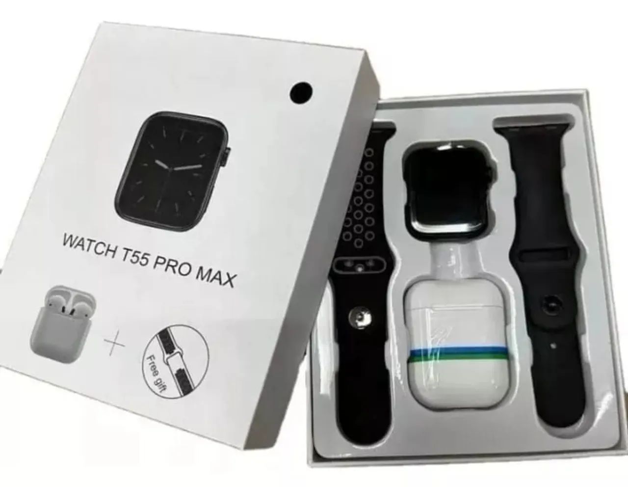 Smartwatch T55 Pro Max com Bluetooth, Câmera, Monitor Cardíaco e muito mais!