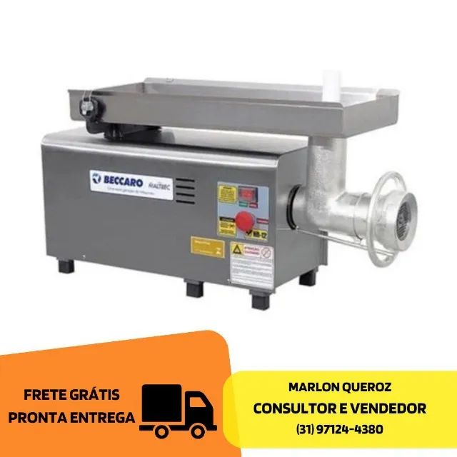 Moedor de Carne Beccaro Boca 22 Inox Novo