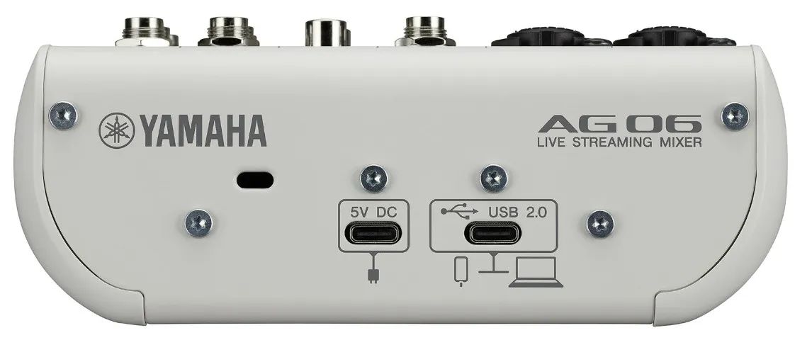 Yamaha AG06MK2 Branca Mesa de Som interface USB 6 canais Live