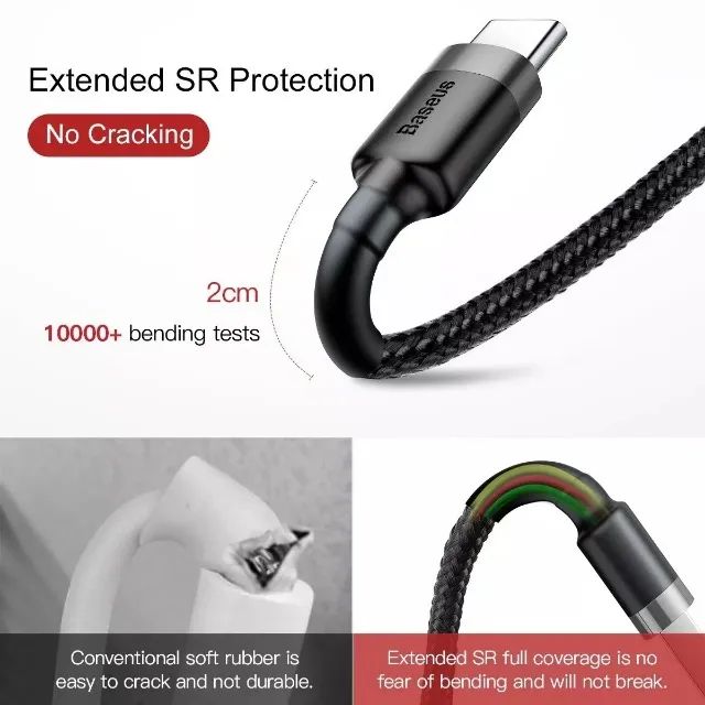 Cabo USB para carregamento Tipo-C Baseus - Foto 4