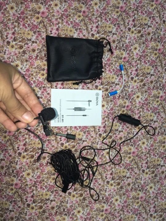 Microfone Lapela Boya M1 Original + Adaptador para IPhone  - Foto 2