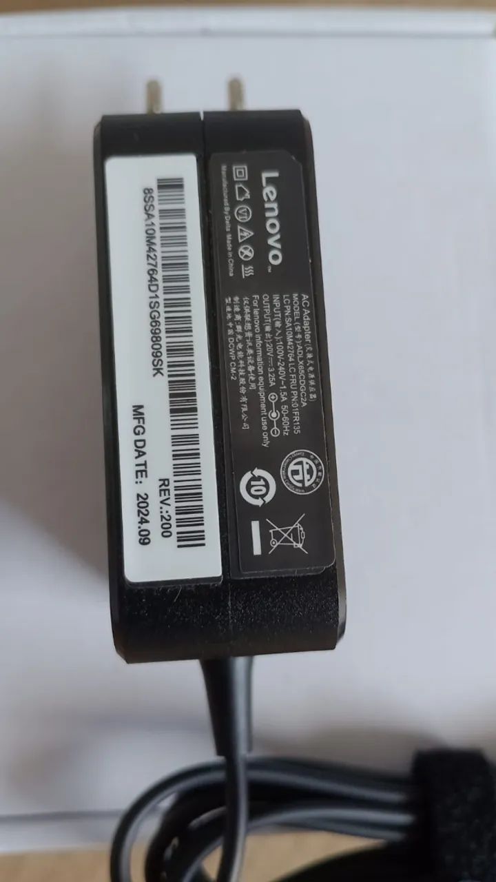 FONTE LENOVO P.FINO (4.0X1.7MM)65W 20V 3.25A IDEAPAD  - Foto 3