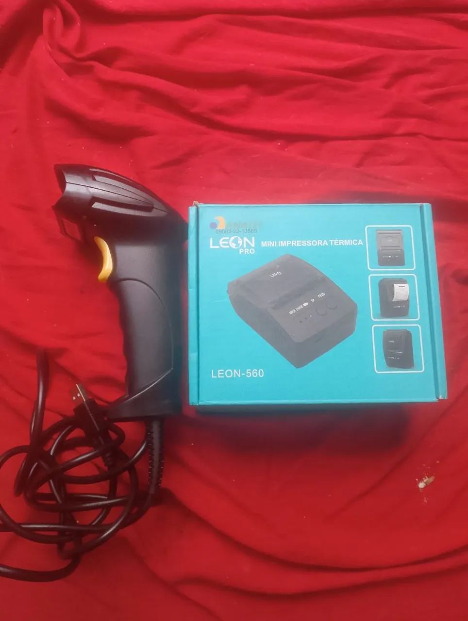 Impressora térmica e leitor de código de barras 64309138198531121