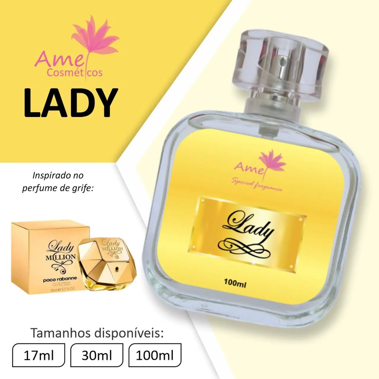 Perfume Lady 100ml - Inspirado Lady Million