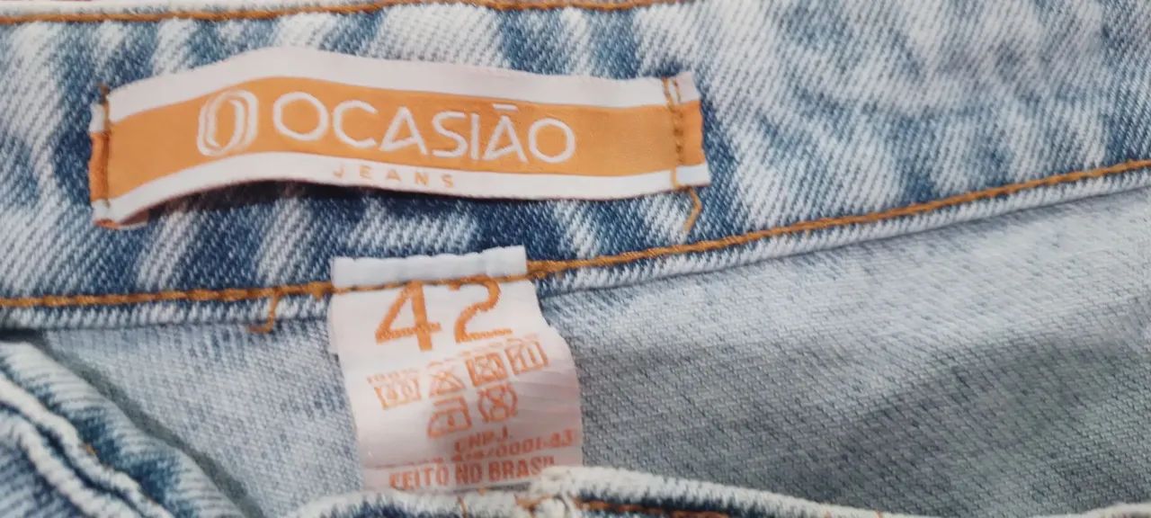Calça jeans com laicra número 42 troco em peças de som etc  - Foto 3