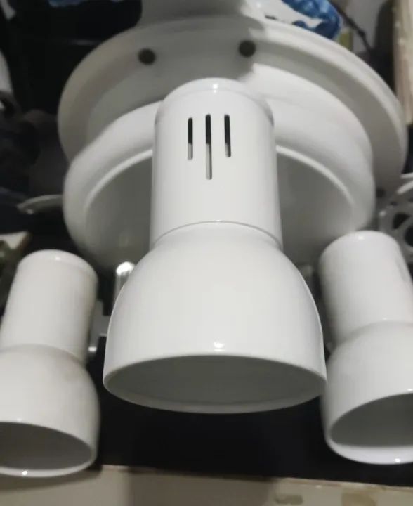 Ventilador de teto Tron Branco 3 pás de mdf e 3 spots - Foto 2