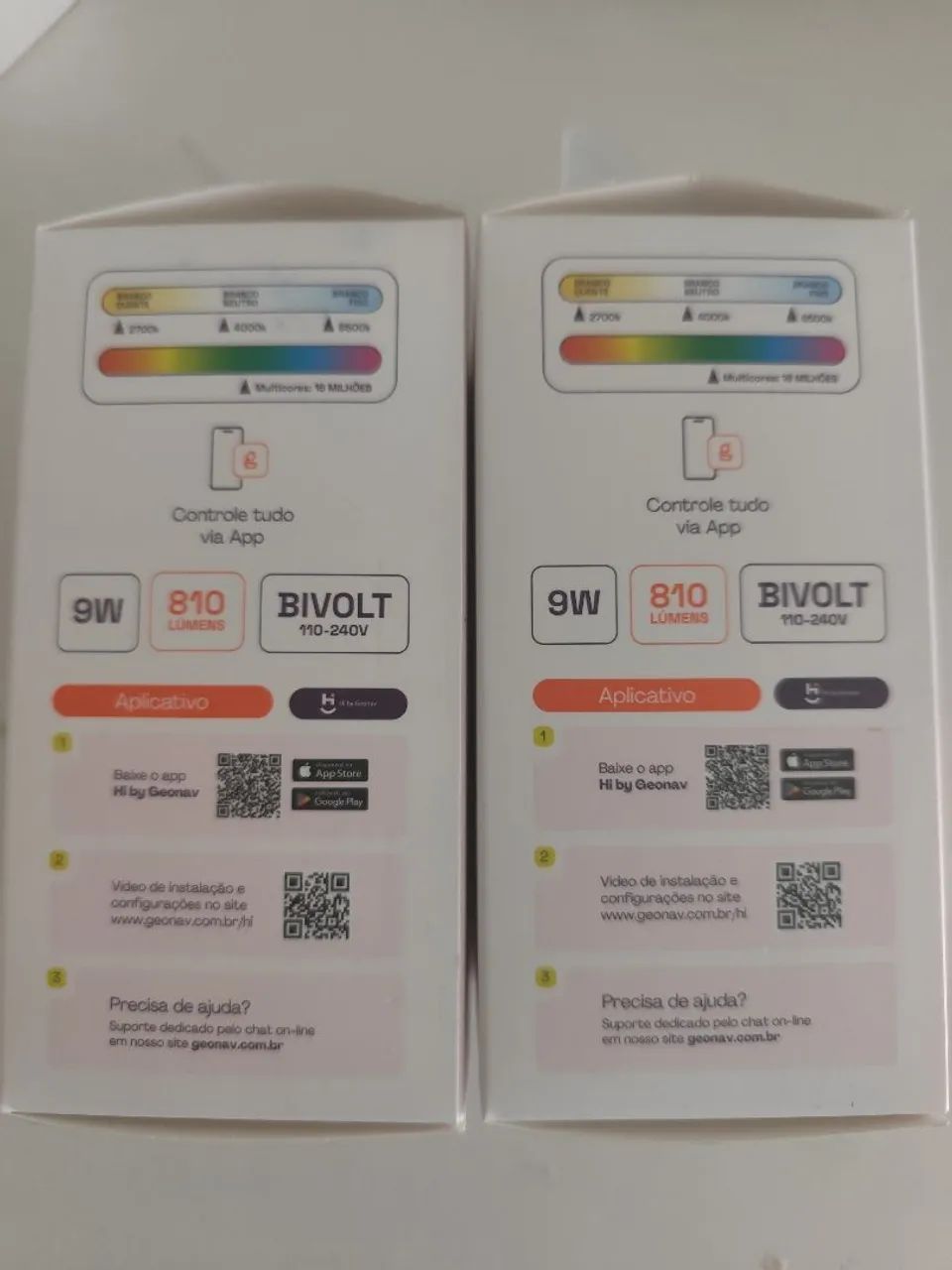 2 Lâmpadas Inteligente Geonav Wi-Fi E27 - Controle por Voz - Foto 2