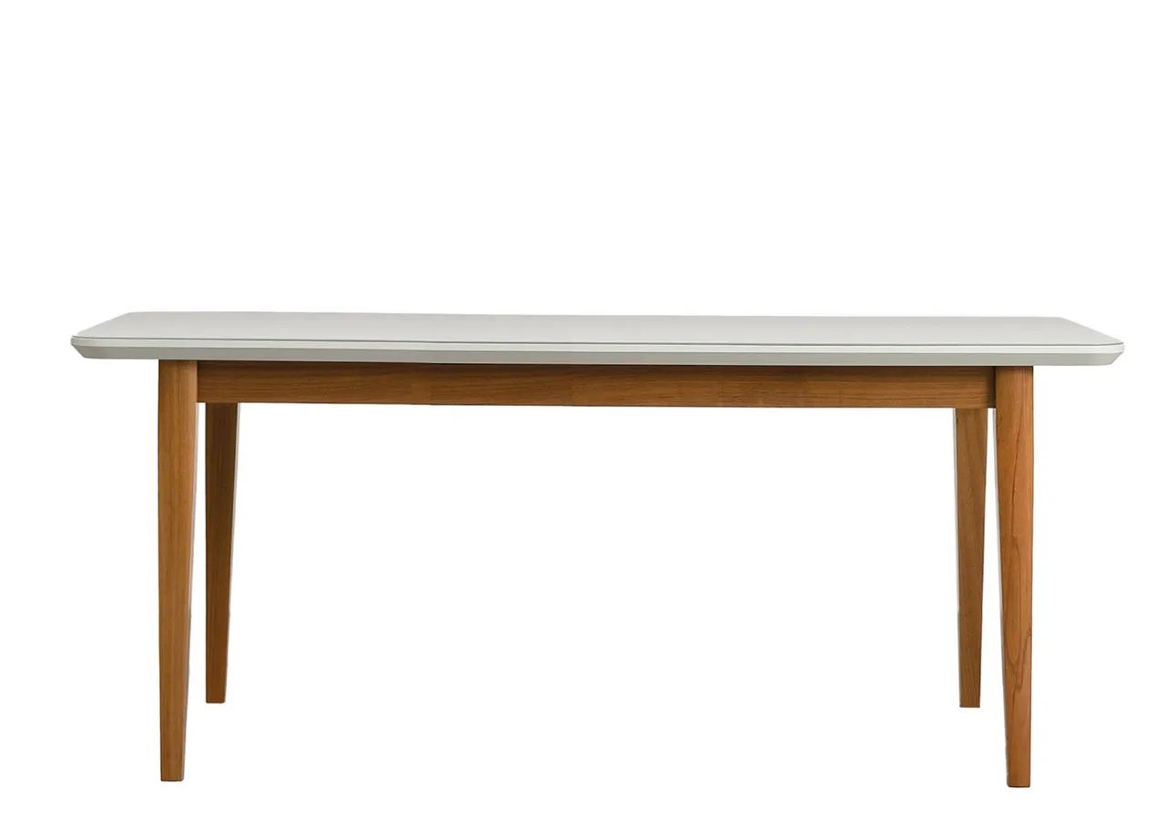 Mesa de Jantar 8 Lugares 2,10m Tampo MDF e Vidro - Foto 4