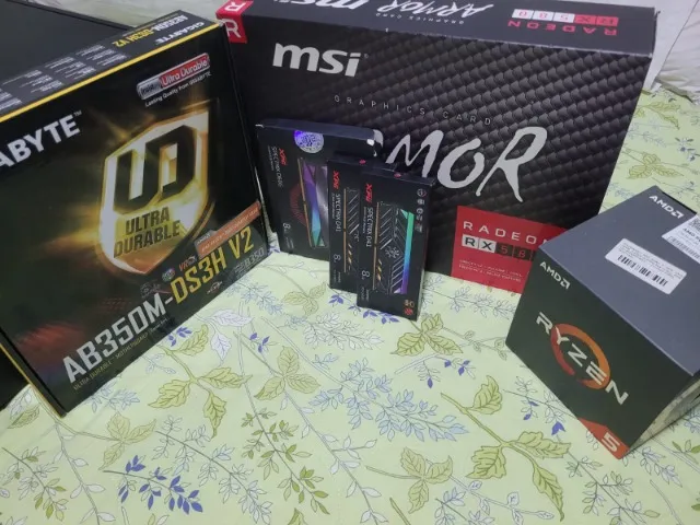 Kit PC com processador, placa mãe, placa de vídeo e Memória RAM