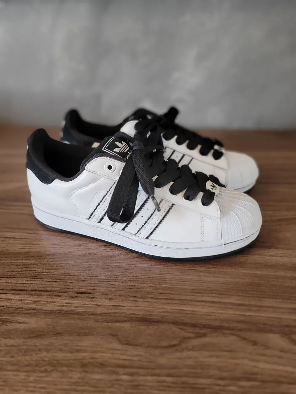 Tênis Adidas Superstar II Branco e Preto Masculino Calçados