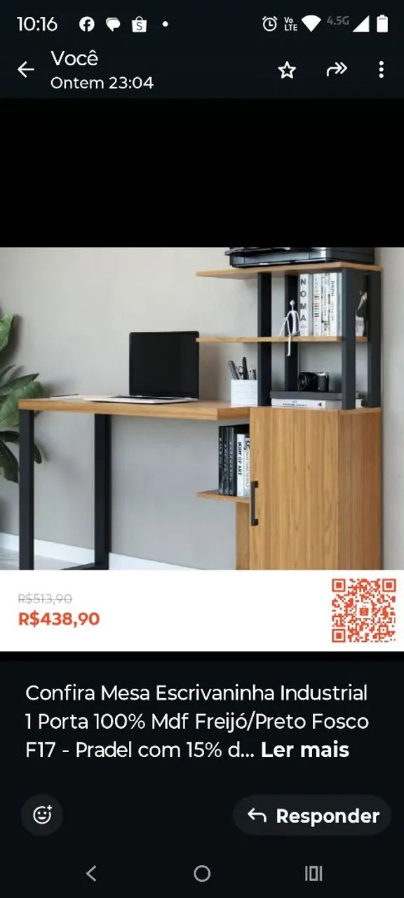 Industrial Desk Shelf