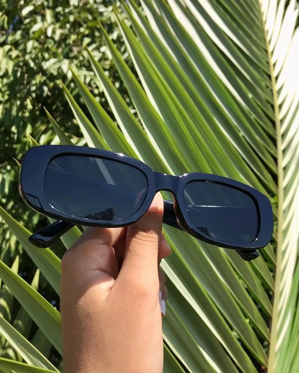 Óculos de Sol Feminino Retrô Preto 