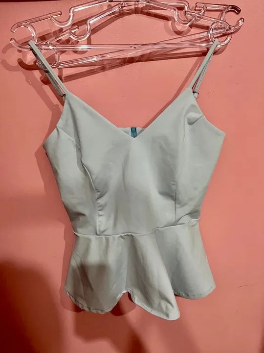 Blusa feminina azul claro NOVA TAM M