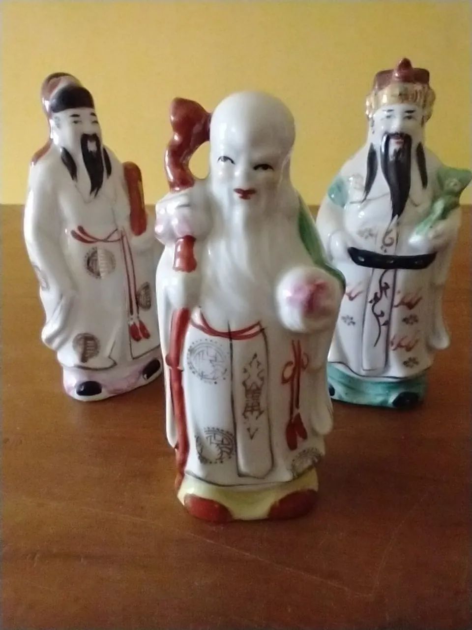 China, Trio de Deuses San Xing, Déc.80, Item de Coleção, Excelente estado - Foto 5