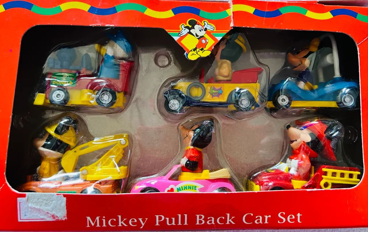 6 carros antigos Mickey Pull Back Car Set - Foto 4